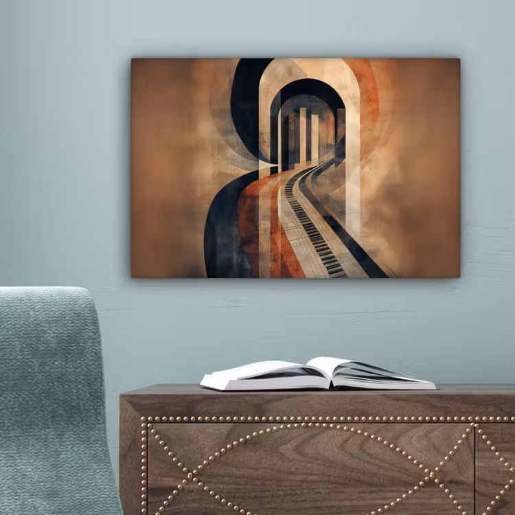 Piano - Toetsen - Abstract canvas 2cm klein -sfeer4