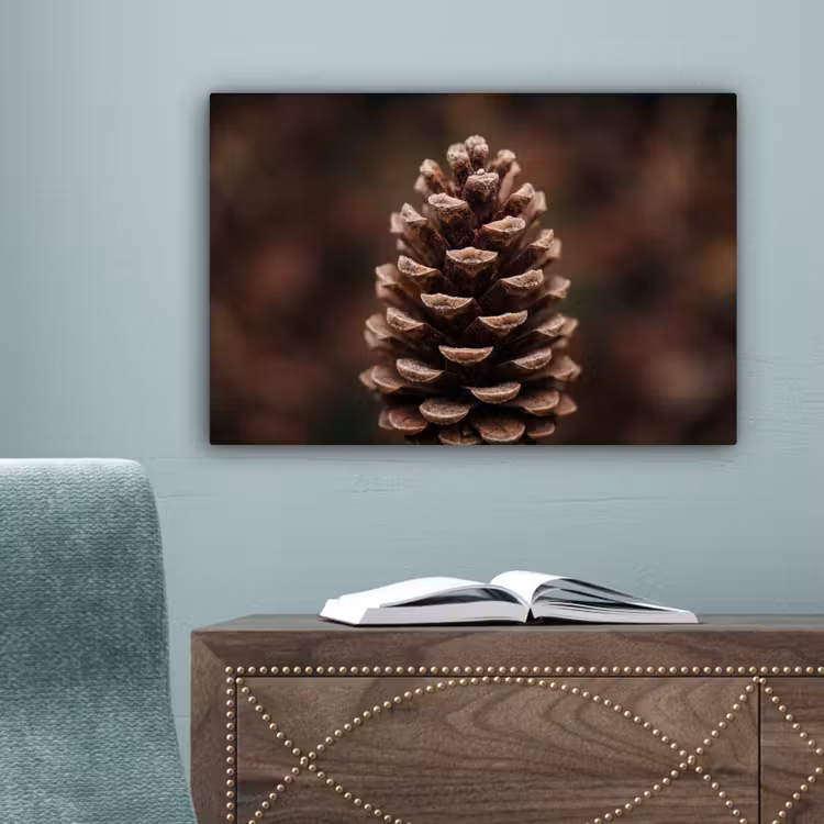 Dennenappel - Bos - Herfst - Bruin - Sfeervol canvas 2cm klein -sfeer4