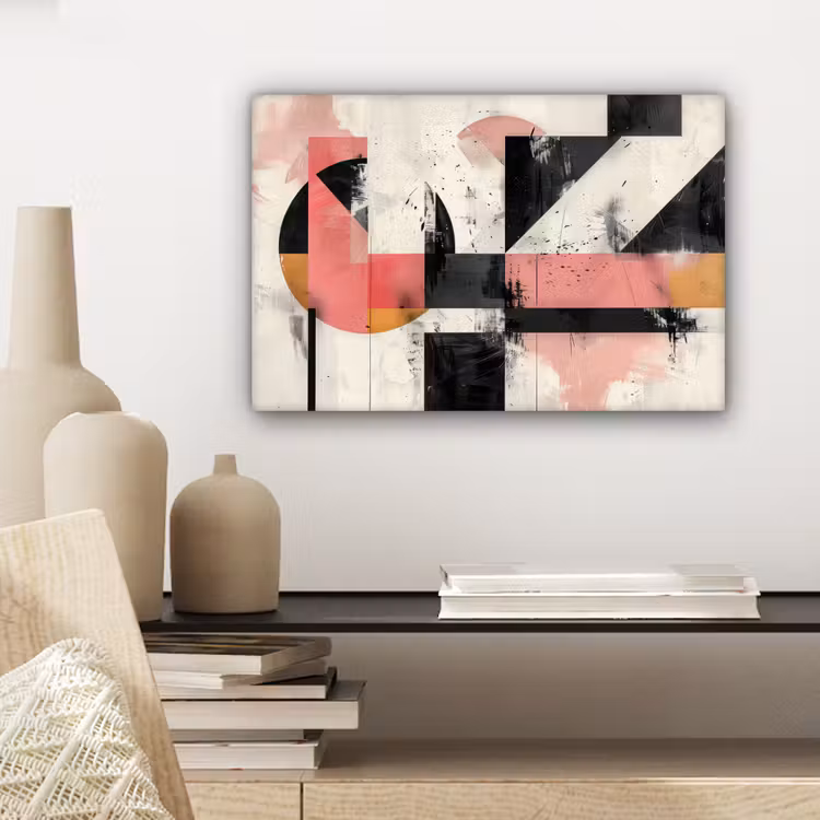 Roze - Abstract - Aesthetic - Modern - Vormen canvas 2cm klein -sfeer6