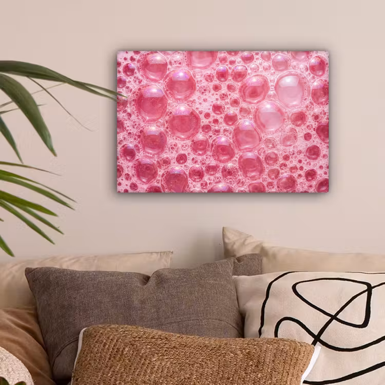Roze - Schuim - Bubbels canvas 2cm klein -sfeer1