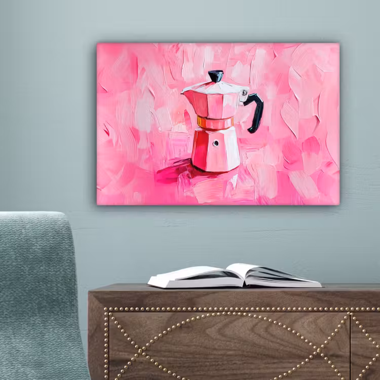Roze - Verf - Coffee canvas 2cm klein -sfeer4