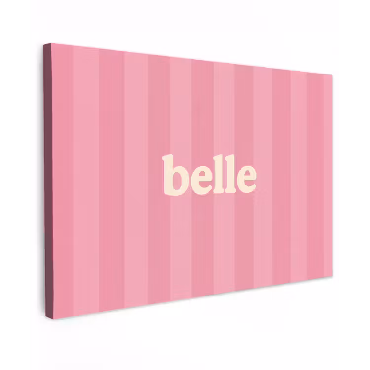 Roze - Gestreept - Belle canvas 2cm klein -z3d