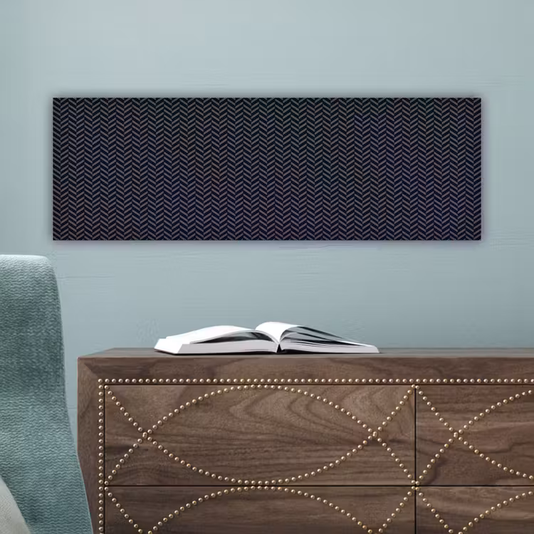 Plaid - Patroon - Visgraad - Blauw canvas 2cm klein 828 -sfeer4