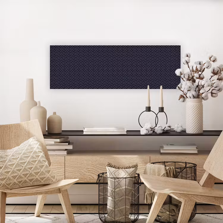 Plaid - Patroon - Visgraad - Blauw canvas 2cm klein 828 -sfeer6