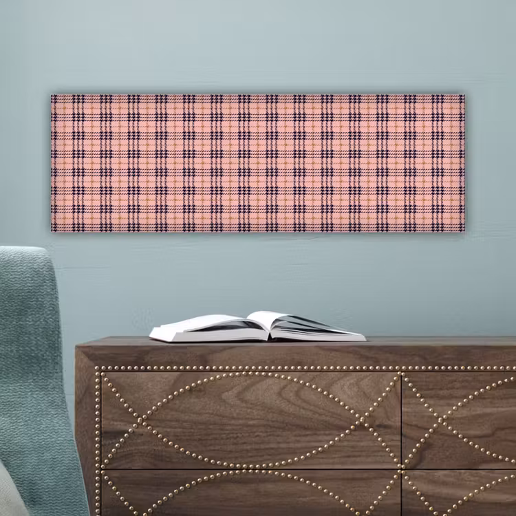 Plaid - Patroon - Schotse - Roze canvas 2cm klein 828 -sfeer4
