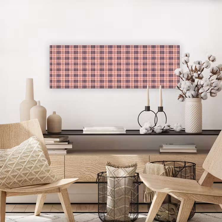 Plaid - Patroon - Schotse - Roze canvas 2cm klein 828 -sfeer6
