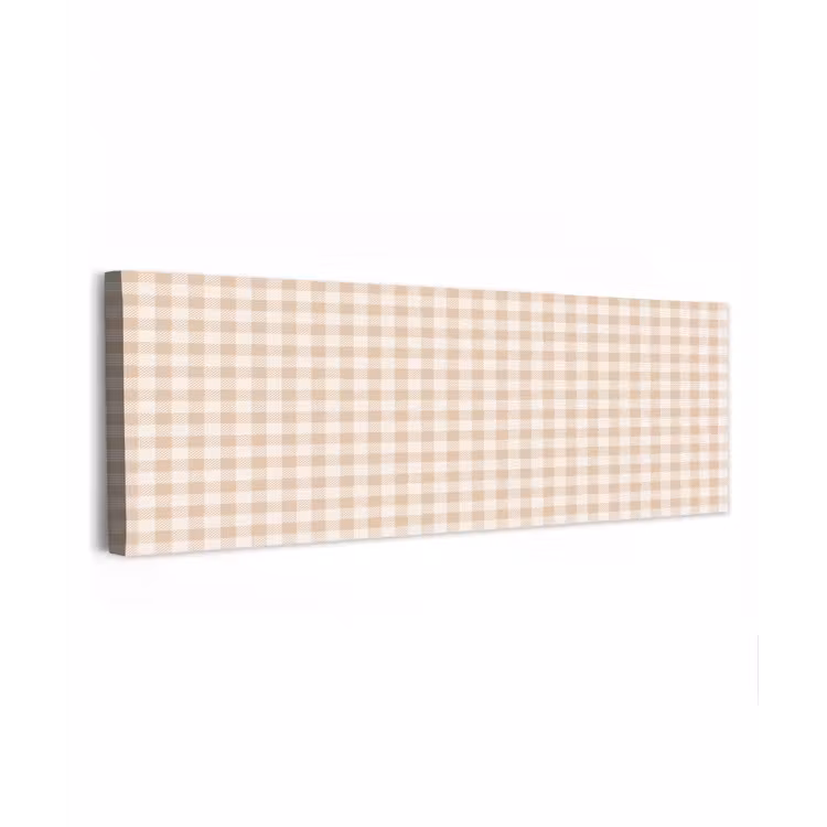 Plaid - Patroon - Vierkant - Beige canvas 2cm klein 828 -z3d