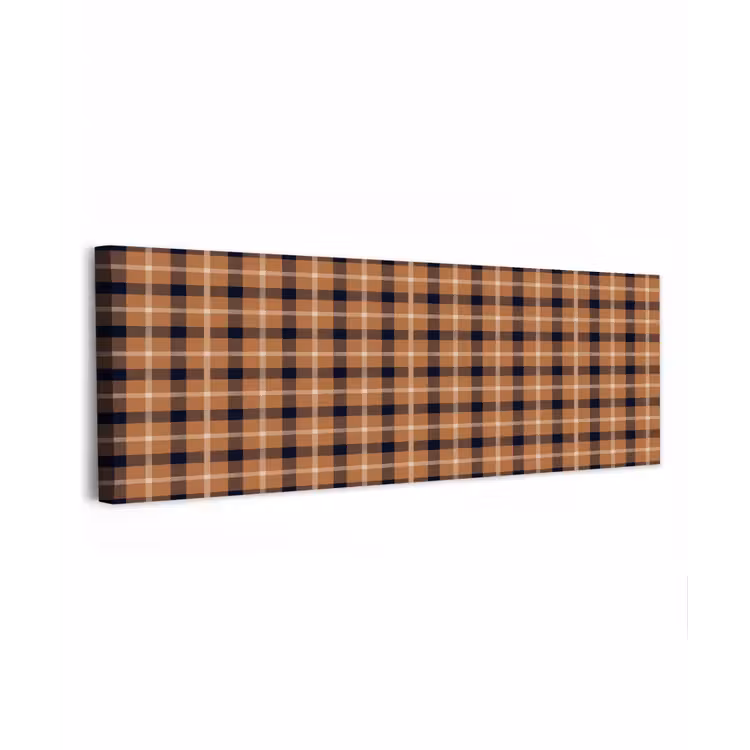 Plaid - Patroon - Vierkant - Bruin canvas 2cm klein 828 -z3d