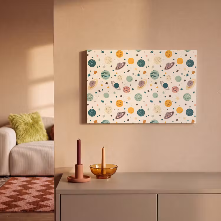 Planeten - Retro - Kleurrijk canvas 2cm klein 34 -sfeer1