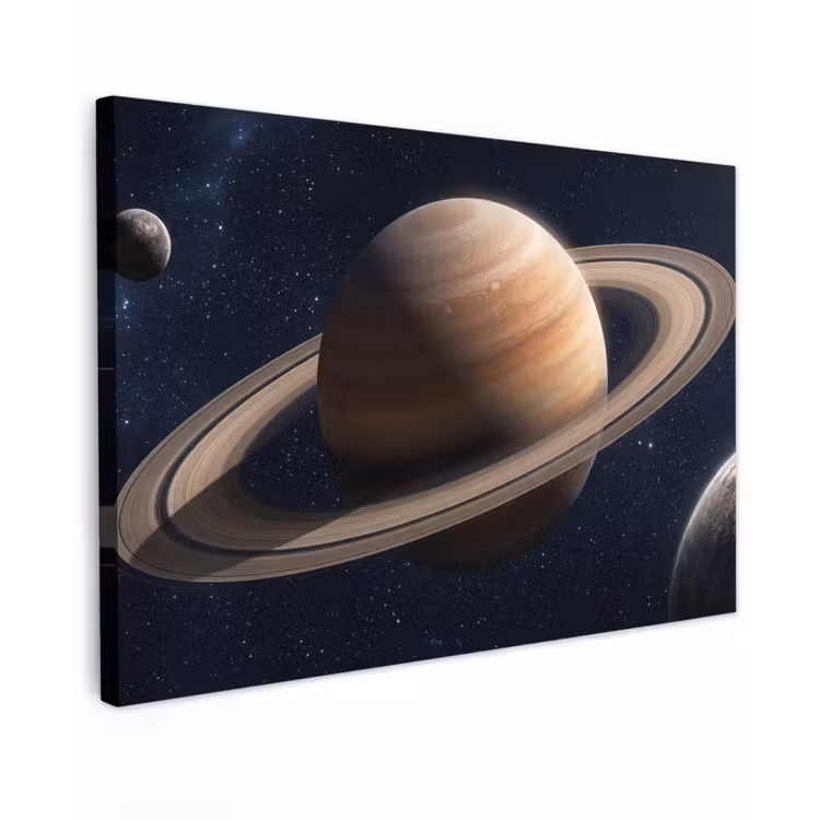Planeten - Saturnus - Ruimte canvas 2cm klein -z3d