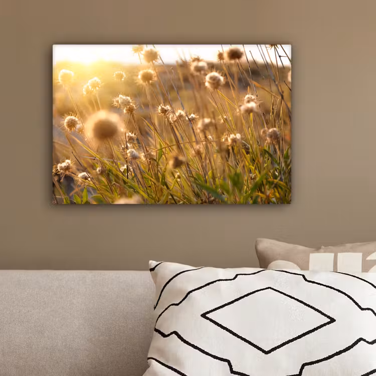 Planten - Natuur - Bloemen - Zon - Horizon canvas 2cm klein -sfeer3
