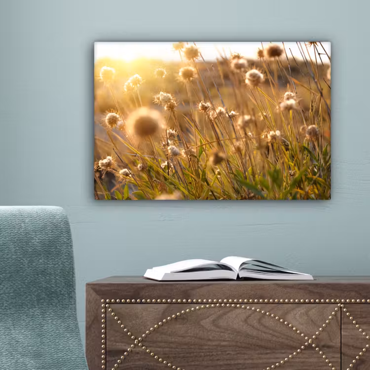 Planten - Natuur - Bloemen - Zon - Horizon canvas 2cm klein -sfeer4