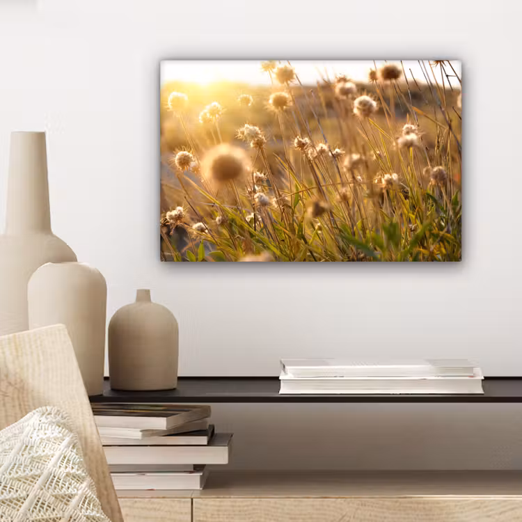 Planten - Natuur - Bloemen - Zon - Horizon canvas 2cm klein -sfeer6