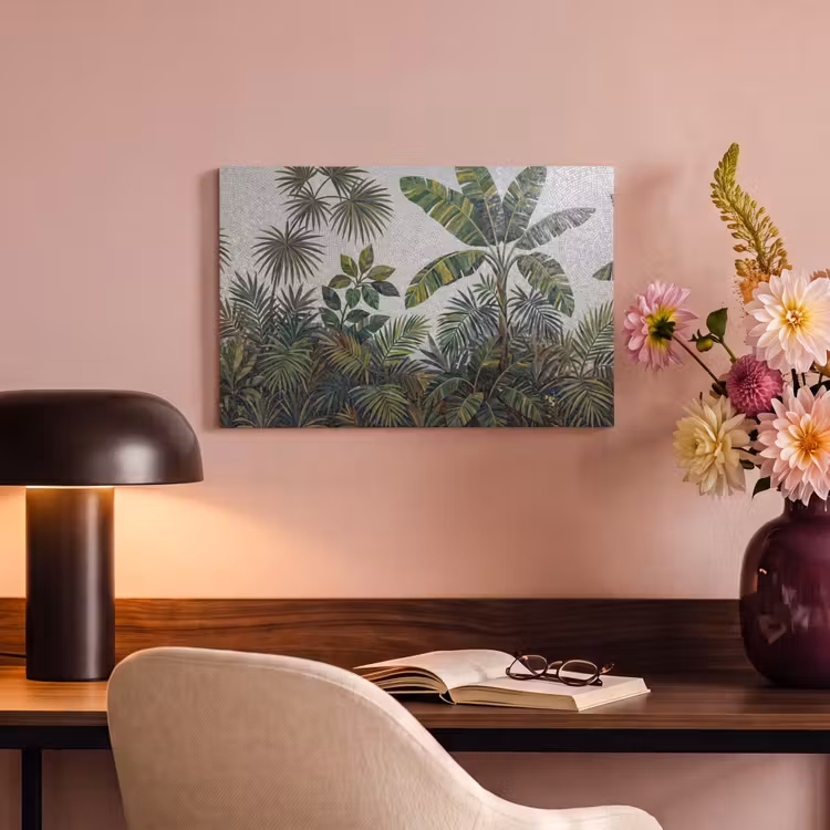 Planten - Tropisch - Mozaïek - Groen - Natuur canvas 2cm klein -sfeer4