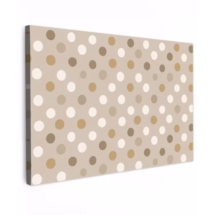 Polka - Dots - Beige canvas 2cm klein 34 -z3d