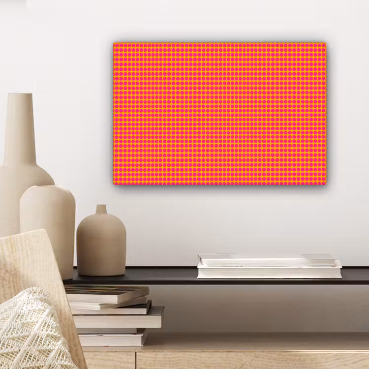 Stippen - Patroon - Oranje canvas 2cm klein 34 -sfeer6