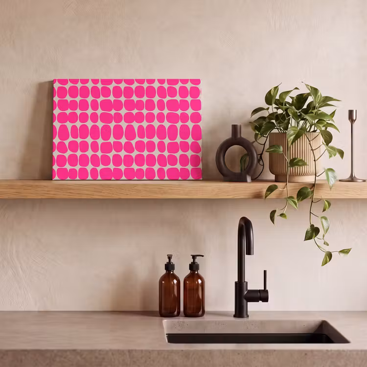 Stippen - Patroon - Roze canvas 2cm klein 34 -sfeer3