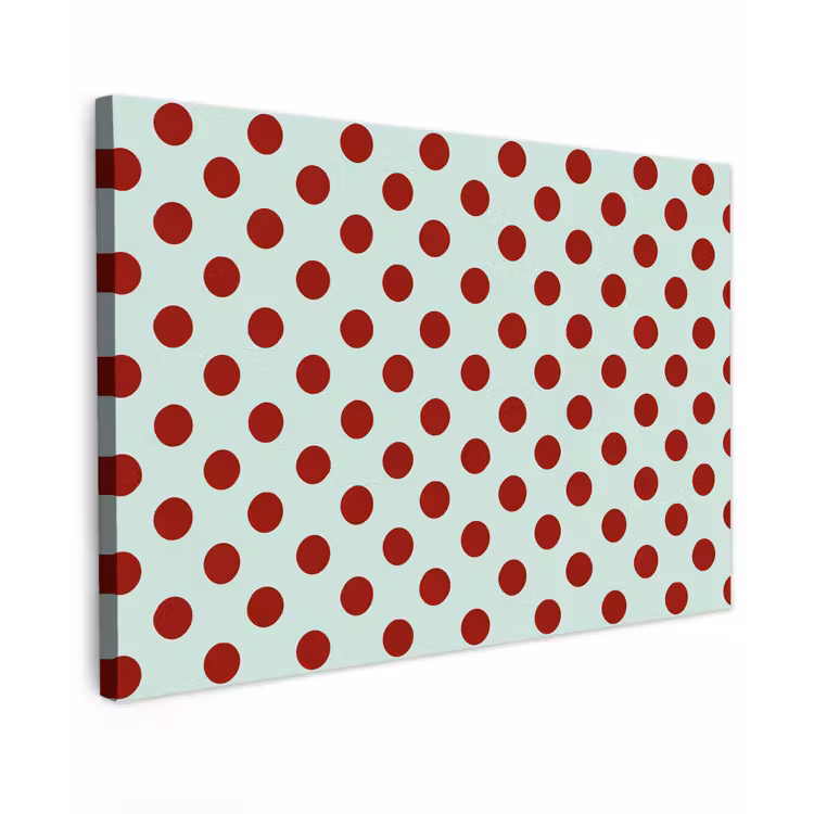 Polka - Dots - Rood canvas 2cm klein 34 -z3d