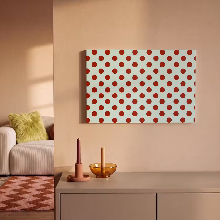 Polka - Dots - Rood canvas 2cm klein 34 -sfeer1