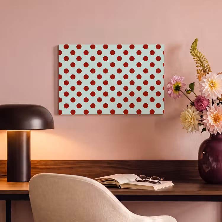 Polka - Dots - Rood canvas 2cm klein 34 -sfeer4