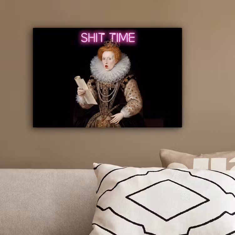 Portret - Humor - Neon canvas 2cm klein -sfeer3