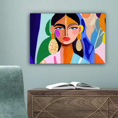 Portret - Vrouw - Modern canvas 2cm klein -sfeer4