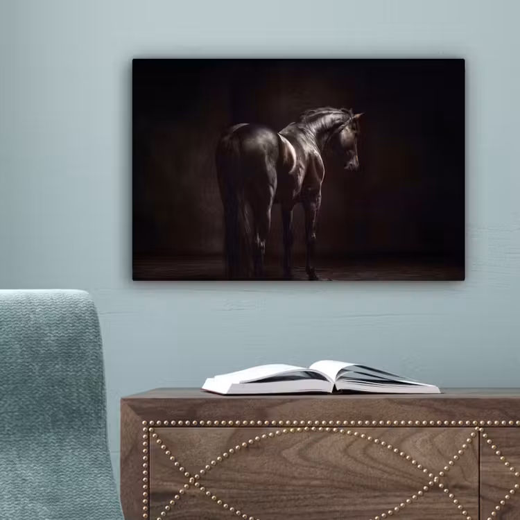 Krachtig - Paard - Donker canvas 2cm klein -sfeer4
