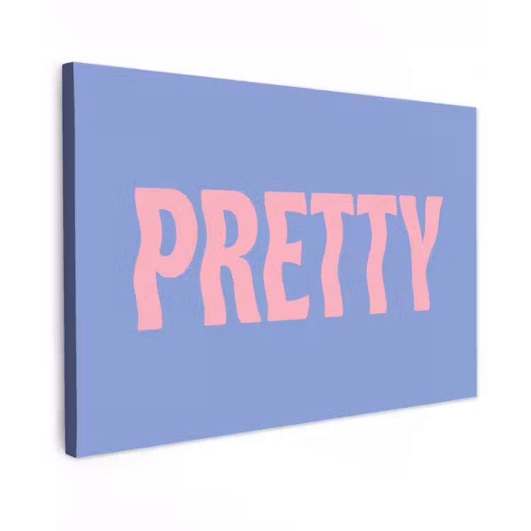Pretty - Roze - Blauw - Golvend canvas 2cm klein -z3d