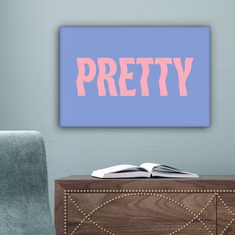 Pretty - Roze - Blauw - Golvend canvas 2cm klein -sfeer4