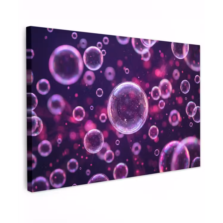 Paars - Bubbels - Schuim canvas 2cm klein -z3d