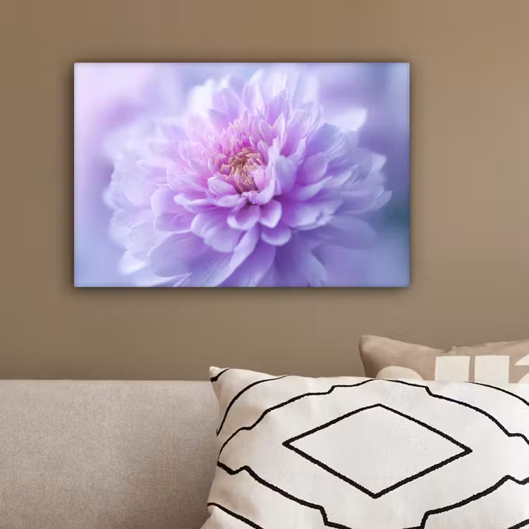 Paars - Dahlia - Dromerig canvas 2cm klein -sfeer3