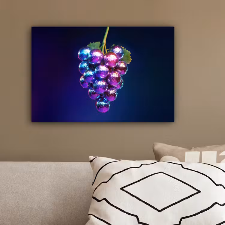 Paars - Disco - Feest - Druif canvas 2cm klein -sfeer3