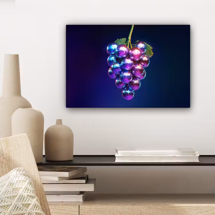 Paars - Disco - Feest - Druif canvas 2cm klein -sfeer6
