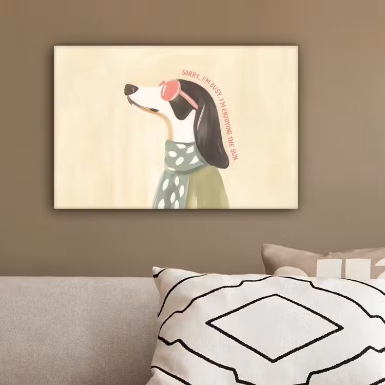 Quote - Hond - Zonnebril canvas 2cm klein -sfeer3