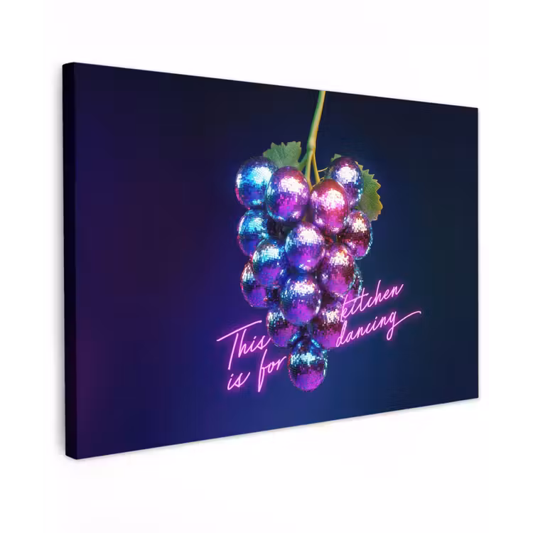 Quote - Neon - Disco - Druiven canvas 2cm klein -z3d