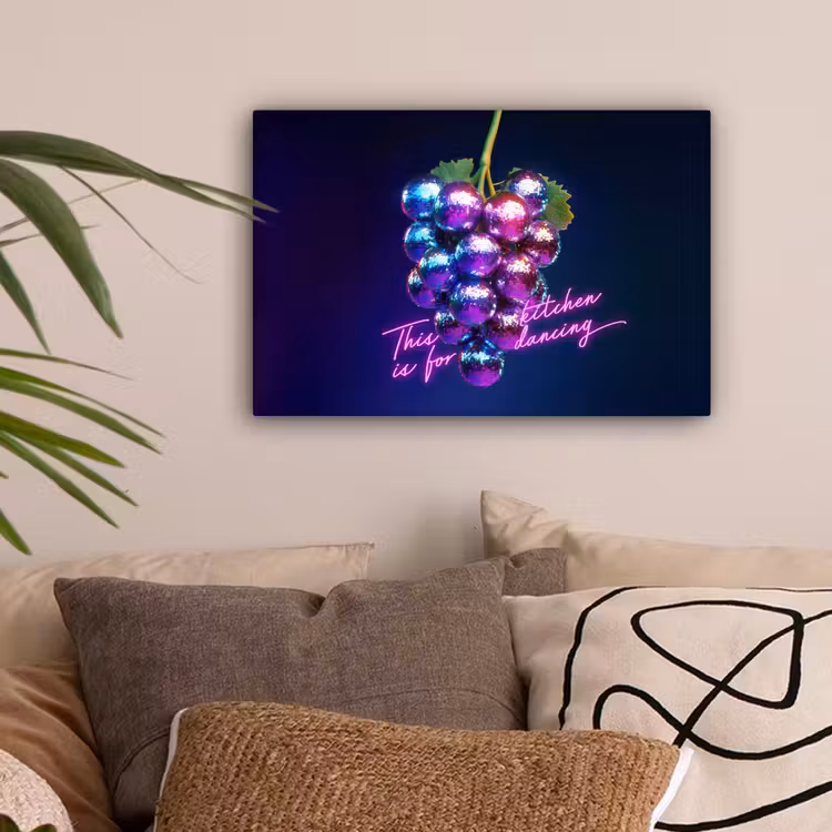 Quote - Neon - Disco - Druiven canvas 2cm klein -sfeer1