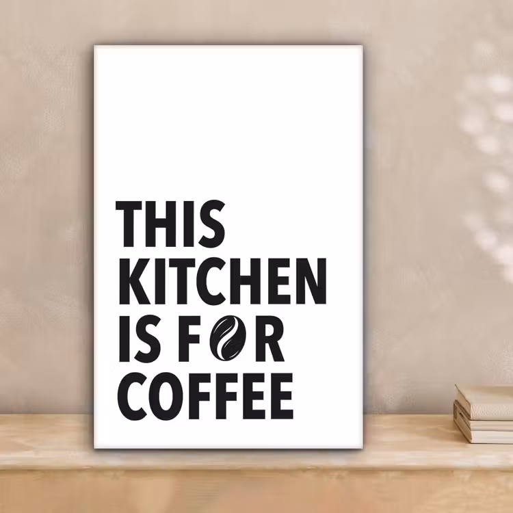 Quotes - Koffie - Bonen - Modern canvas 2cm klein -sfeer1