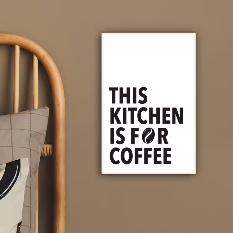 Quotes - Koffie - Bonen - Modern canvas 2cm klein -sfeer3