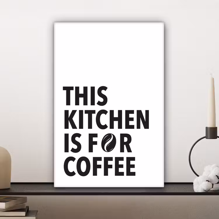 Quotes - Koffie - Bonen - Modern canvas 2cm klein -sfeer6