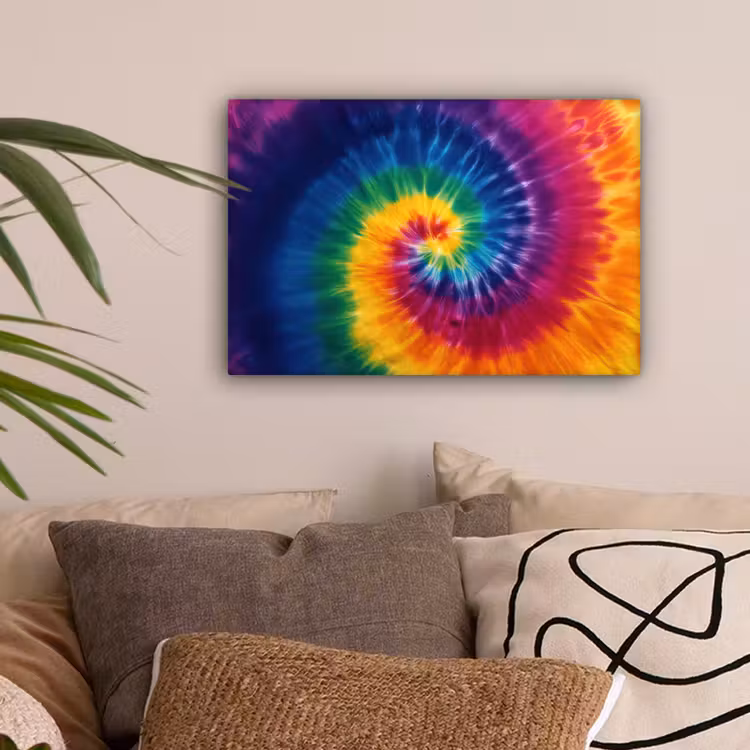 Regenboogkleuren - Spiraal - Kleurrijk canvas 2cm klein -sfeer1