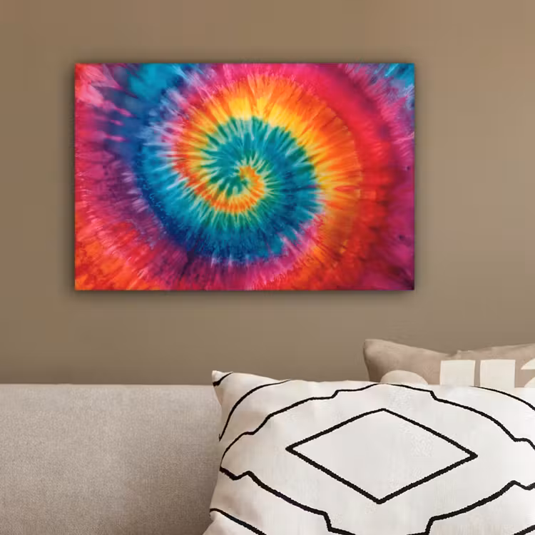 Regenboogkleuren - Tie dye - canvas 2cm klein -sfeer3