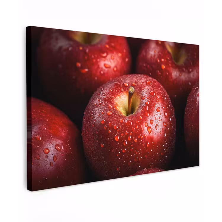Rood - Appels - Fruit canvas 2cm klein -z3d