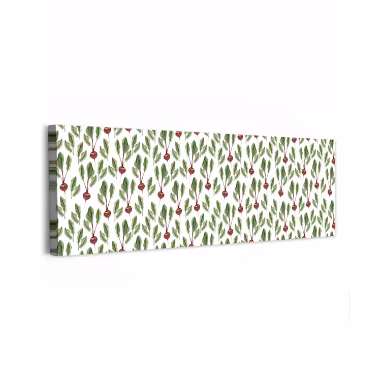 Rood - Bieten - Blad - Patroon canvas 2cm klein 828 -z3d
