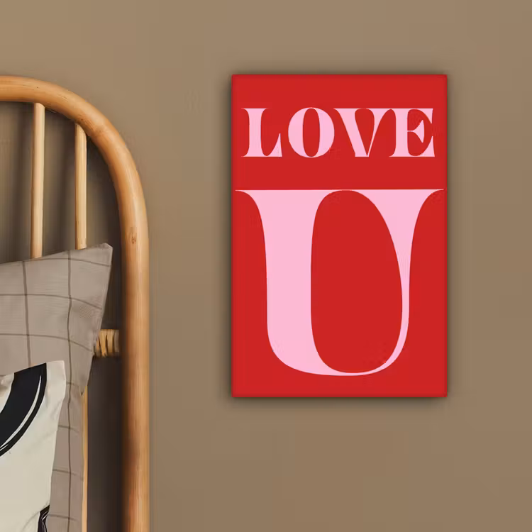 Rood - Love - Valentijn - Roze canvas 2cm klein -sfeer3