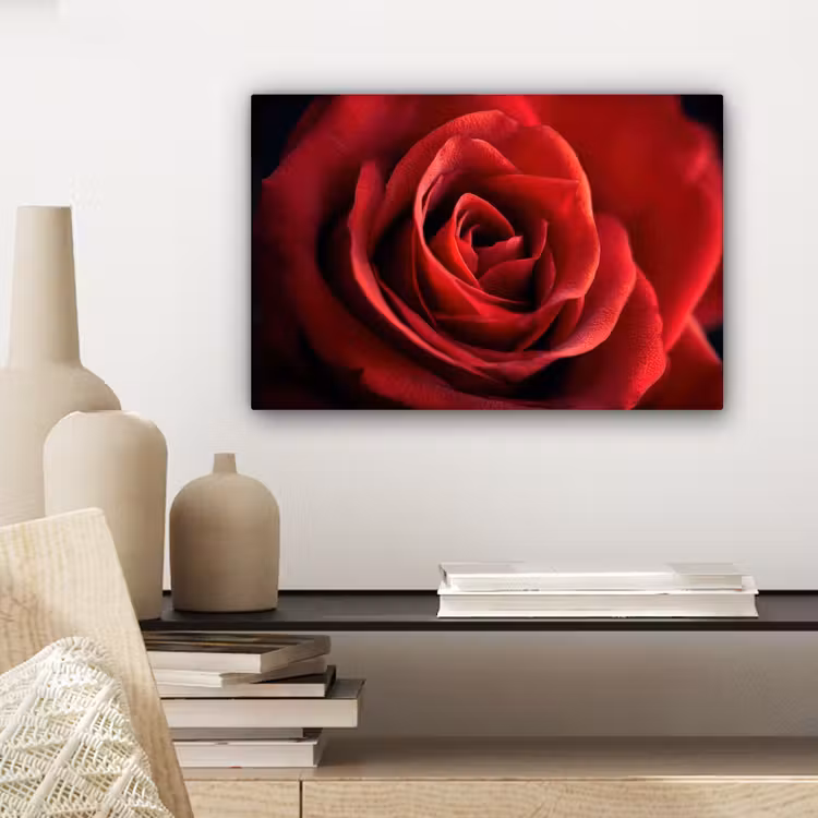 Rood - Roos - Romantisch canvas 2cm klein -sfeer6