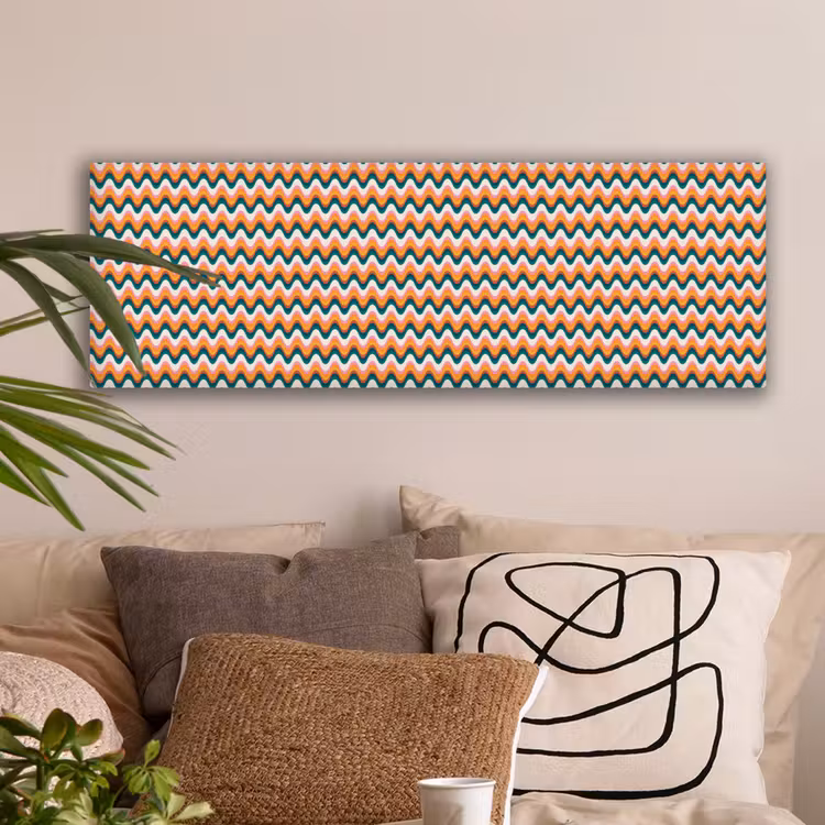 Retro - Disco - Golven - Kleur canvas 2cm klein 828 -sfeer1