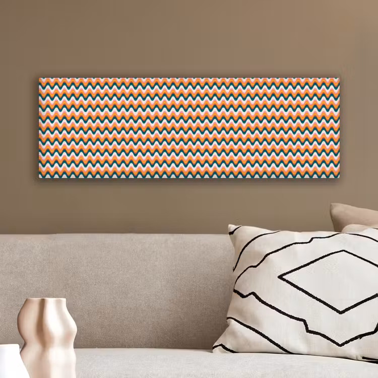 Retro - Disco - Golven - Kleur canvas 2cm klein 828 -sfeer3
