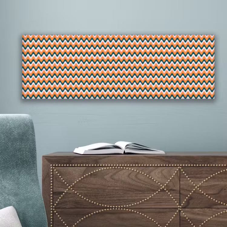 Retro - Disco - Golven - Kleur canvas 2cm klein 828 -sfeer4
