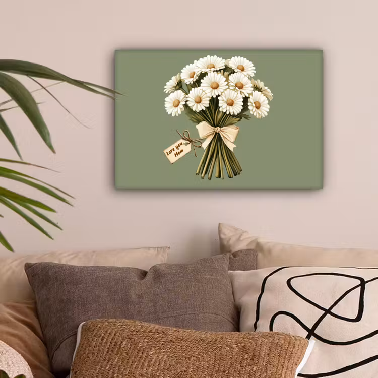 Lint - Boeket - Groen - Quote canvas 2cm klein -sfeer1