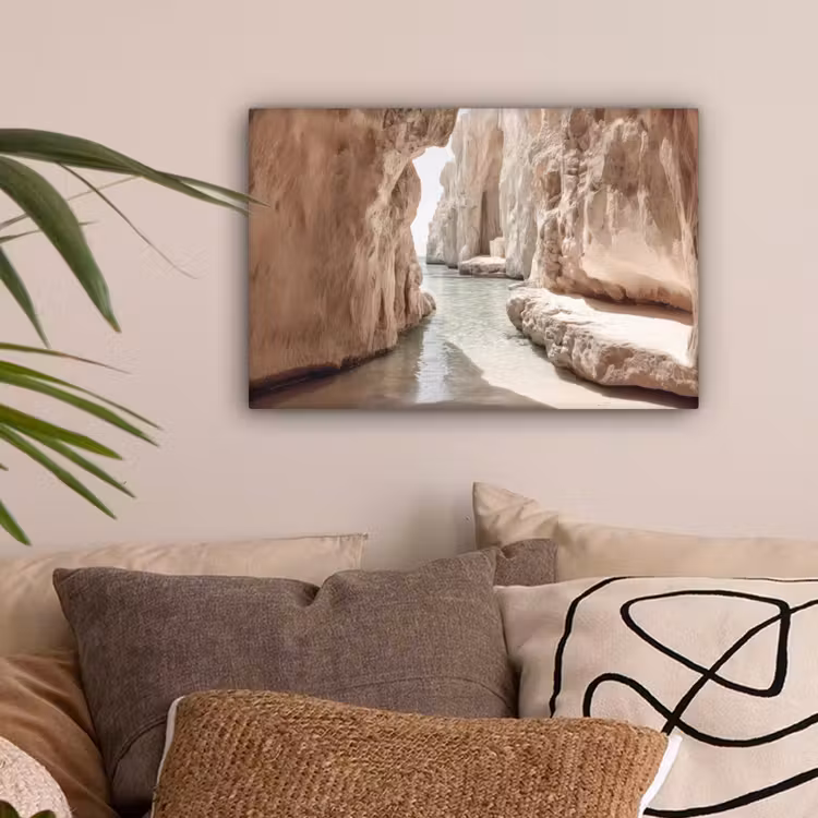 Rotsen - Zee - Zand - Kloof canvas 2cm klein -sfeer1